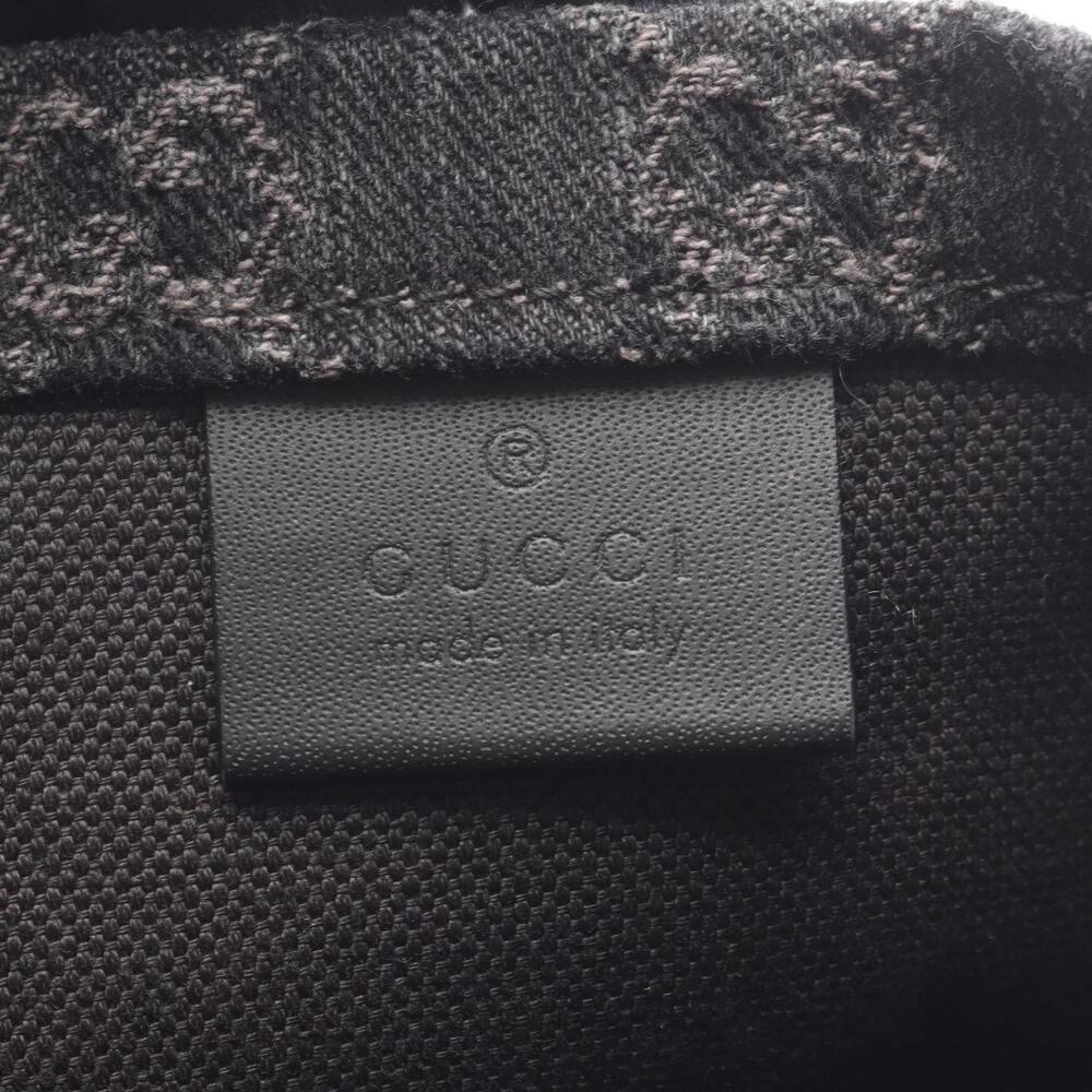 Gucci Ophidia Tote Bag Canvas Leather Gray Black - Picture 3 of 8